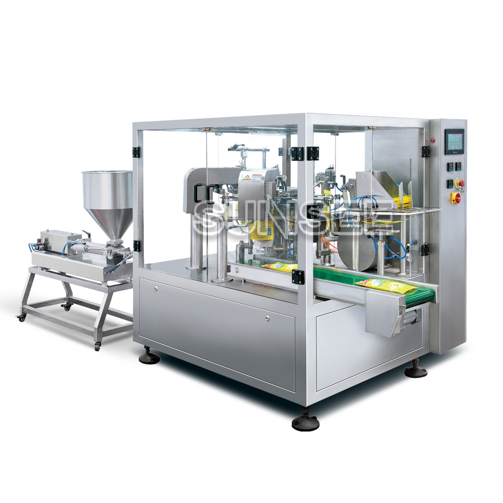 SS-TS-6/8-200/300L Rotary Filling and Packaging Line for milk-tea